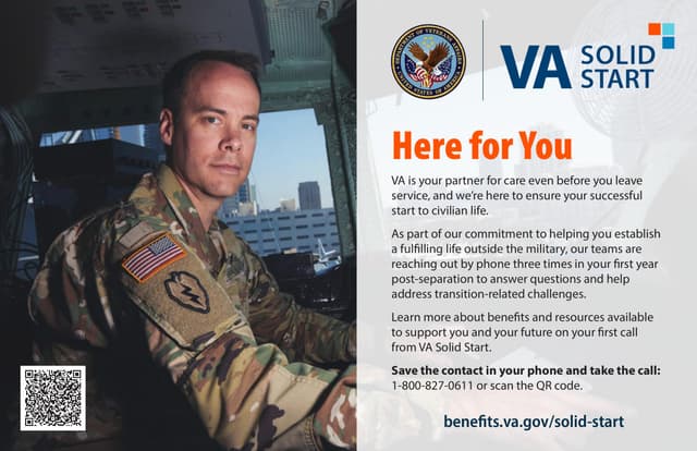 VA Solid Start outreach poster