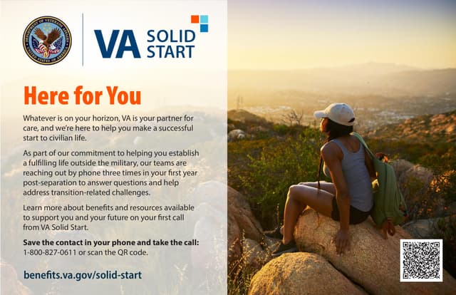 VA Solid Start outreach poster